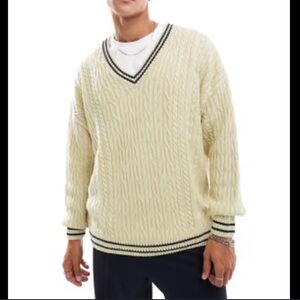 ASOS DESIGN | cream cable knit sweater
